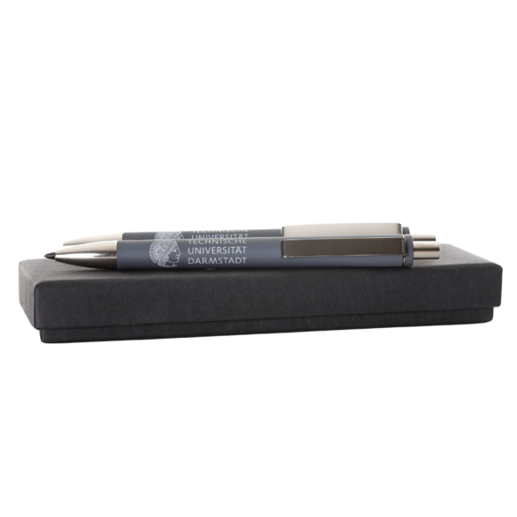 Noble writing set with ballpoint pen and mechanical pencil of the TU Darmstadt