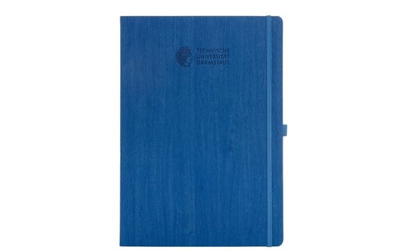 Notebook A4 in wood look of TU Darmstadt