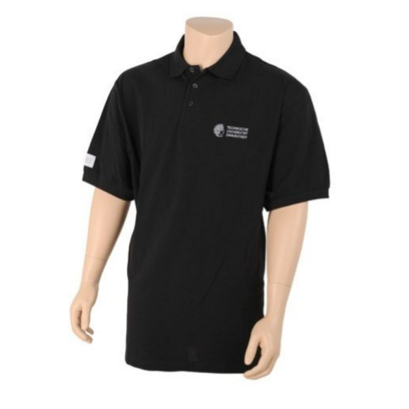 Black Poloshirt of the TU Darmstadt