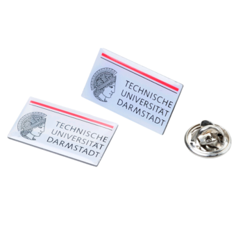 Elegant Lapel Pin TU-Darmstadt with butterfly clip