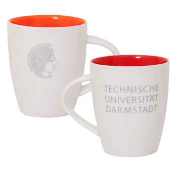 Porzellan-Kaffeebecher der Technischen Universität Darmstadt