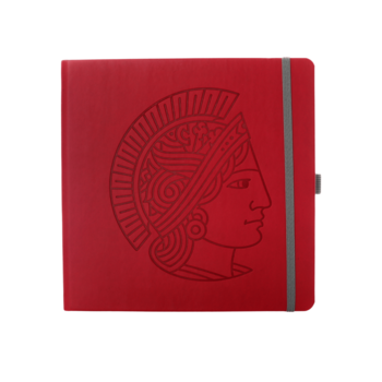 Red notebook in the APP format of the TU Darmstadt