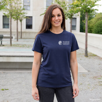 Blaues T-Shirt der TU Darmstadt