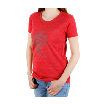 Red recycling Lady T-Shirt of the Technical University Darmstadt