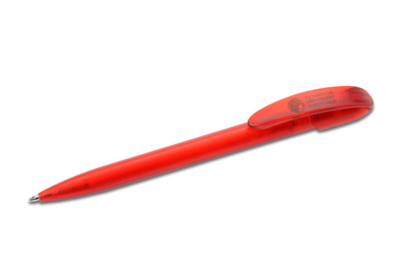 Red plastic ballpoint pen TU Darmstadt
