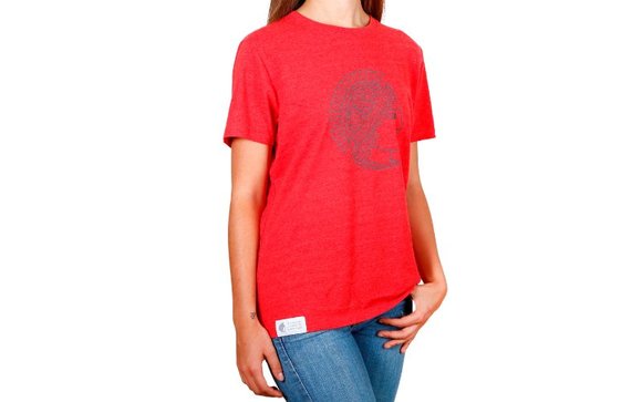 Red recycling T-Shirt of the Technical University Darmstadt